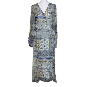 Bohemian Floral Wrap Maxi Dress